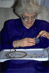 Photo: Woman engaged in art project